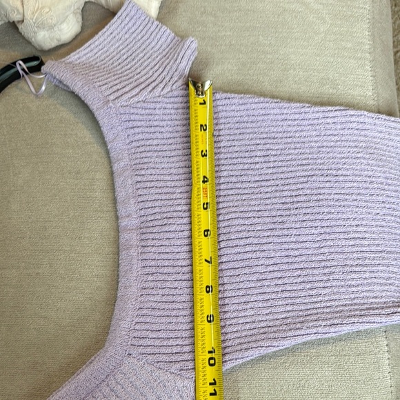Emory Park Purple Off-the-Shoulder Sweater Ribbed Knit - Picture 5 of 5